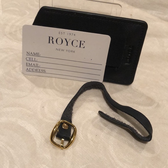 Royce “Google Cloud” black leather luggage tag - Picture 8 of 12